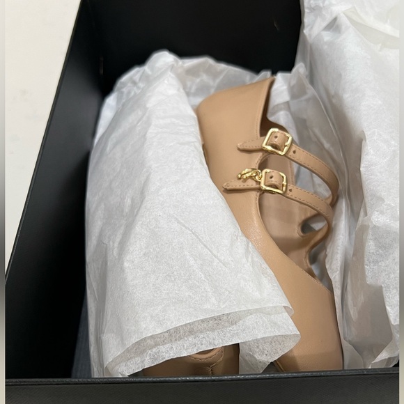 Coach Women's Tan Mary Jane Flats - Picture 10 of 10